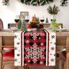 Venda Direta da Fábrica Roupas de Linho Estampadas de Natal Personalizadas Caminho de Mesa Restaurante Cozinha Jogo Americano Decoração de Feriado Toalha de Mesa Atacado
