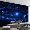 Revestimento de Parede Universo Espacial Parede de Fundo para Sala de Estar Murais Decoração de Teto Tecido de Parede Arte em Relevo 3D Moderno Minimalista