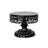Adereços de mesa de casamento de estilo europeu Prato de bolo redondo Ferro Prateleira de bolo alto Prato de frutas Bandeja de lanche