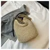 Nova Moda Praia 2026 Bolsa de Palha Tecida para Mulheres, Bolsa de Ombro Casual de Nicho, Bolsa Transversal de Alto Valor para Mulheres