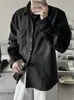 Camisa de Manga Larga Elegante y Moderna Estilo Coreano para Hombre 2024 Primavera y Otoño Nueva Camisa de Gamuza Suelta Chaqueta Top