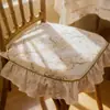 Funda para respaldo de silla con ribete de encaje, cojín de encaje para silla de comedor, funda protectora para respaldo de silla de madera maciza, funda para respaldo de mesa y silla