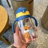 Copo Plástico Infantil com Copo com Tubo de Sucção Resistente a Altas Temperaturas Resistente a Quedas Copo de Aprendizagem para Beber Portátil Resistente a Quedas Copo de Alto Valor de Cor para Alunos do Ensino Fundamental e Médio