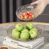 Prato em forma de flor transparente de plástico de luxo leve Ins Mesa de jantar doméstica de alto valor Placa de osso de cuspe para prato de doces de sobremesa