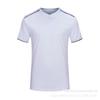 Verão ordem personalizada de secagem rápida manga curta gola reta T-shirt poliéster cor sólida casual homens T-shirt jovens botões