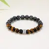 Populares en el comercio exterior, pulseras de cuentas hechas a mano para hombres y mujeres para aliviar la ansiedad, pulseras de la suerte del zodíaco de cristal natural europeas y americanas