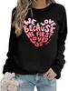 Mi half valentineshirts womens love hearts sweatshirt pink va