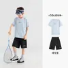 Precio Especial Conjunto Deportivo de Verano para Niños Duoduo Sudadera Transpirable Camiseta de Manga Corta y Conjunto de Shorts para Niños