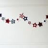 Exclusivo transfronterizo para cuentas de madera de fieltro nuevas bandera de estrellas roja azul blanca Día de la Independencia bandera hueca decoración del Día de la Independencia de EE. UU.