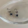 Pendientes de estrella pentagonal con circonitas de colores con sentido avanzado, diseño de nicho femenino, personalizados, sencillos y elegantes que combinan con todo.