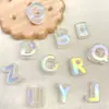 Contas de Letras Acrílicas Coloridas com Revestimento UV Brilhantes Finas para DIY/Pingente de Bolsa de Celular Acessórios de Cabelo Materiais de Joalheria Contas Soltas