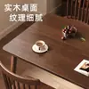 Mesa de Comedor de Madera Maciza Color Nogal Madera de Caucho Sala de Estar del Hogar Apartamento Pequeño Mesa de Comedor Sencilla Mesa para Comer Mesa de Comedor y Sillas para el Hogar
