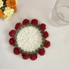 Pacote de Material Artesanal DIY para Iniciantes Crochê com Lã Flor Lírio-do-Vale Porta-copos Degradê como Presente para Namorada