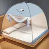 Nueva Red de Mosquitos en Forma de U de Gran Espacio Sin Instalación Red de Mosquitos Yurta Mongol Mágica Plegable a Prueba de Polvo Red de Mosquitos de Verano
