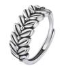 Qianye nuevo anillo de espiga de trigo anillo de plata tailandesa anillo de oreja para mujer anillo abierto seguro para la oreja anillo artístico retro