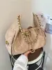 Bolso de cadena retro estilo coreano para mujer, nueva colección otoño/invierno 2026, diseño de nicho, bolso de hombro con patrón de diamantes, bolso de axila