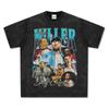 Camiseta de Manga Curta Estampada Hip-hop Retrô Transfronteiriça Mike Miller MacMiller Moletom com Capuz Gola Redonda Versátil High Street