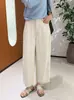 Jeans cropped azul clássico de cintura alta e perna larga
