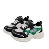 Zapatos deportivos para niños de primavera y otoño, antideslizantes, casuales, versátiles, zapatos de moda de suela plana, tenis de piel transpirables para niños