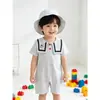 Ropa de Bebé, Ropa de Verano para Niños y Niñas, Mamelucos Súper Lindos y Adorables de Mes Completo, Ropa Delgada de Verano Estilo Azul Marino para Gatear
