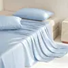 2026 Novo Estilo Seda de Gelo Lavada Estilo Luxo Leve Lençol de Cama Peça Única Lençol de Seda de Gelo Lavada