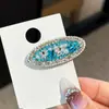 Novos Acessórios de Cabelo Azul Lago Strass Bico de Pato Elegante Coreia do Sul Lado Coreano Lado Celebridade Cibernética Acessório de Cabeça Presilha de Cabelo para Meninas