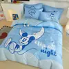 Juego de cuatro piezas con estampado de dibujos animados de Disney de algodón, 100% algodón puro, adorable ropa de cama auténtica de la propiedad intelectual Zootopia