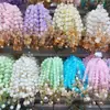 Pulseiras Coloridas de Cristal Estilo Coreano com Vários Designs de Flores, Pulseiras de Círculo Único Fofas e Frescas para Mulheres, Atacado de Joias