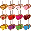 Pegatina de Tela Bordada de Corazón Rosa Correa de Cuello Decoración de Corazón Parche de Corazón Lindo Sello de Bordado para Computadora Transferencia de Calor