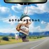 2024 Novo Produto Transfronteiriço Pingente Criativo de Mochila de Cachorro Pingente de Carro Acrílico Chaveiro Fofo de Cachorro Teddy
