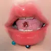 Piercing de língua de zircônia tricolor seis garras anel de língua de aço inoxidável novo joia de piercing corporal atacado quente transfronteiriço