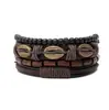 Pulsera para Hombre Transfronteriza, Nuevo Modelo de Amazon, Venta Directa de Fábrica, Popular Pulsera de Cuero para Hombre Estilo Vacacional