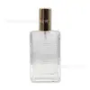 Botellas de Perfume de Alta Gama al por Mayor, Botellas Reutilizables con Tapa de Rosca, Botellas de Vidrio Cuadradas con Atomizador de 50ml 80ml, Botellas Vacías para Muestras Cosméticas
