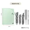 Set de Cortaúñas con Estuche de Cuero Giratorio, Herramientas de Uñas de 5 Piezas, Cortaúñas Planos, Set Grande de Herramientas de Manicura