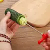 Espiralizador mágico de acero inoxidable, espiralizador de pepino de diseño creativo, decoración artística de platos, herramienta de cuchillo giratorio para frutas y verduras
