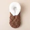 Calcetines de Piso Invierno Adulto con forro polar Engrosados Cálidos Zapatos y Calcetines para Mujer Hogar Antideslizantes Calentadores de Pies Calcetines para Pies Zapatos y Calcetines de Lana de Cordero