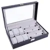 Caja de reloj Spot de 6 bits 10 bits 12 bits caja de reloj de madera PU con cerradura almacenamiento de caja de reloj Pantalla