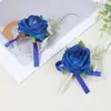 Ojal para Novio de Boda Estilo Occidental, Flores Artificiales de Rosas Multicolor, Flor de Muñeca para Novia, Accesorios de Flor de Solapa para Hombres en Cena de Fiesta de Cóctel