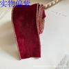 Alambre de terciopelo dorado con accesorios de joyería de Año Nuevo diy material para pinzas de pelo para niños rojo vino de venta caliente