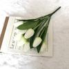 9 Cabezas de Flores de Tulipán Artificiales Exportación Ramo de Planta Verde Decoración de Escena para Fotografía en Casa Alta Simulación