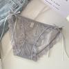 Estilo francês High Slit Underwear Mulheres Verão Fino Cintura Média-Baixa Malha Sexy Renda Pure Desire Estilo Triângulo Shorts