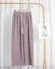 Pantalones de Casa Otoño e Invierno, Pantalones de Dormir Térmicos de Doble Cara para Mujer, Pantalones Rectos Sueltos, Pantalones Cálidos Casuales, Pantalones a Cuadros para Mamá para Uso al Aire Libre