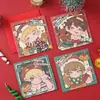 Tarjetas de felicitación de Navidad, plegables para la temporada navideña, románticas, para expresar gratitud y enviar bendiciones, tarjetas con mensaje, regalos, tarjetas en blanco para escribir a mano