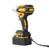 Chave de Impacto a Bateria de Lítio Sem Escovas Alto Torque Uso Pesado Reparo Automotivo Trabalhador de Andaime Poderosa Chave de Ar Elétrica