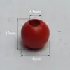 En stock 14mm cuentas redondas de madera de arce de colores para manualidades, cuentas sueltas, accesorios para ropa, fabricante de artesanías de madera, suministro directo