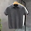 Venda direta da fábrica de novas camisas polo de alta qualidade, moda masculina de verão de manga curta, corte slim, meia-manga, gola polo, camisa base de malha