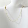 Amazon Transfronterizo Nuevo Collar con Inicial de 26 Letras Colgante Lateral Chapado en Cobre con Oro de 18 Quilates Cadena Sencilla Estilo Ins