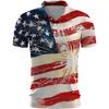 Camisa polo transfronteriza serie hip-hop europea y americana impresión digital 3D para hombre top de camiseta polo deportiva urbana