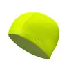 Gorro de natación de tela de poliéster de fábrica para adultos Unisex Color Sólido Patrón Floral No apretado en la cabeza Transpirable Gorro de natación Venta al por mayor