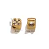 Acessórios de Joias de Aço Inoxidável com Contas Pingente de Flor com Diamante Banhado a 18K Acessórios de Contas Espaçadoras Joias para Pulseira DIY